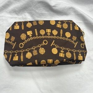 Estée Lauder charm bracelet make-up bag - brown with gold